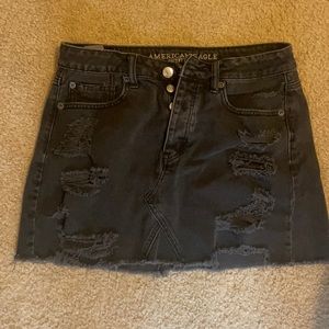American eagle black denim skirt